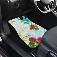 Japanese and Hawaiian Culture Fusion Car Mats Irezumi with Turtles and Lei Kakau Pattern Fresh Vibe LT03 - Polynesian Pride