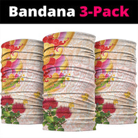 Japanese and Hawaiian Culture Fusion Neck Gaiter Irezumi with Turtles and Lei Kakau Pattern Sunset Vibe LT03 package One Size: 25*50cm Multicolor - Polynesian Pride