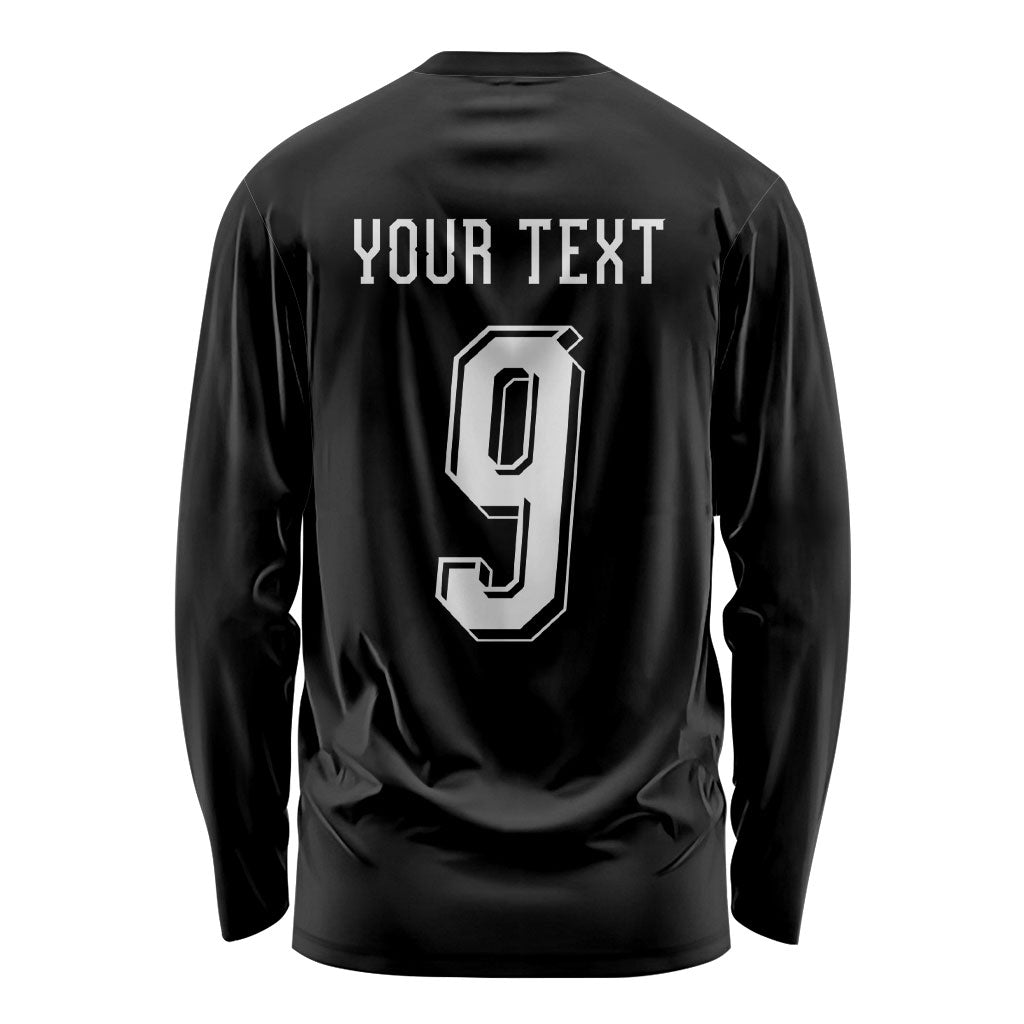 Aotearoa Rugby Custom Long Sleeve Shirt Maori Tribal Motifs Stripes-Sporty Style LT03 - Polynesian Pride