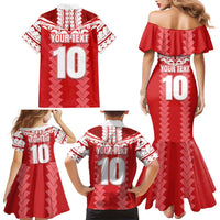 Custom Tahiti Football Polynesian Pattern Family Matching Mermaid Dress and Hawaiian Shirt LT03 - Polynesian Pride