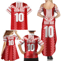 Custom Tahiti Football Polynesian Pattern Family Matching Summer Maxi Dress and Hawaiian Shirt LT03 - Polynesian Pride