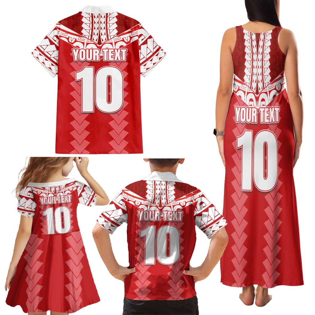 Custom Tahiti Football Polynesian Pattern Family Matching Tank Maxi Dress and Hawaiian Shirt LT03 - Polynesian Pride