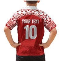 Custom Tonga Football Ngatu Tribal Tattoo Family Matching Mermaid Dress and Hawaiian Shirt LT03 - Polynesian Pride