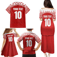 Custom Tonga Football Ngatu Tribal Tattoo Family Matching Puletasi and Hawaiian Shirt LT03 - Polynesian Pride