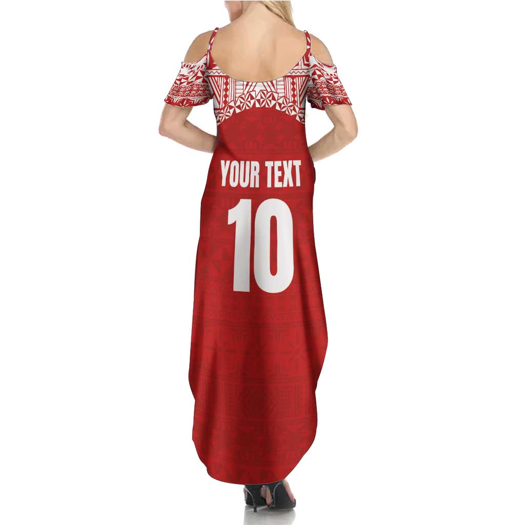 Custom Tonga Football Ngatu Tribal Tattoo Family Matching Summer Maxi Dress and Hawaiian Shirt LT03 - Polynesian Pride
