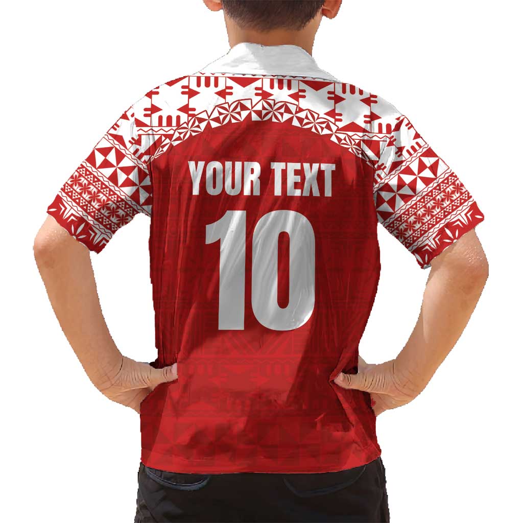 Custom Tonga Football Ngatu Tribal Tattoo Family Matching Tank Maxi Dress and Hawaiian Shirt LT03 - Polynesian Pride