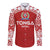 Custom Tonga Football Ngatu Tribal Tattoo Long Sleeve Button Shirt