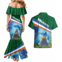 Marshall Islands Kwajalein Atoll Couples Matching Mermaid Dress and Hawaiian Shirt Polynesian Pattern and Undersea Animals LT03 - Polynesian Pride