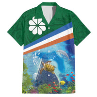Marshall Islands Kwajalein Atoll Hawaiian Shirt Polynesian Pattern and Undersea Animals LT03 Blue - Polynesian Pride