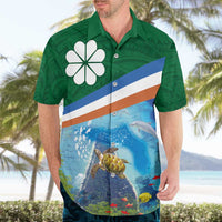 Marshall Islands Kwajalein Atoll Hawaiian Shirt Polynesian Pattern and Undersea Animals LT03 - Polynesian Pride