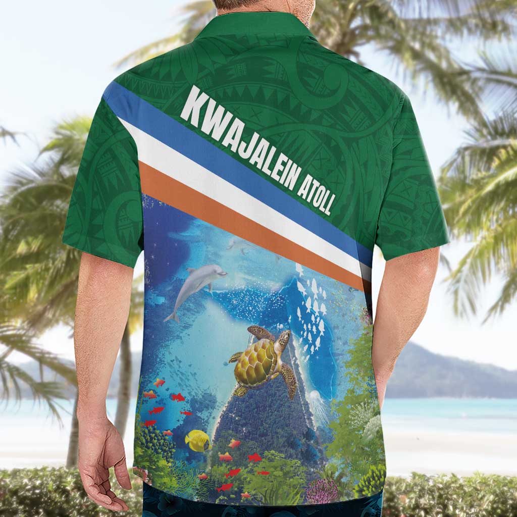 Marshall Islands Kwajalein Atoll Hawaiian Shirt Polynesian Pattern and Undersea Animals LT03 - Polynesian Pride