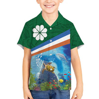 Marshall Islands Kwajalein Atoll Hawaiian Shirt Polynesian Pattern and Undersea Animals LT03 - Polynesian Pride