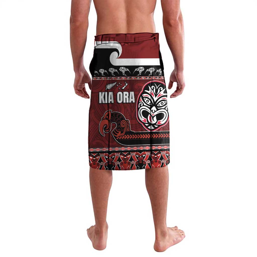 New Zealand Culture Lavalava Kia Ora Aotearoa Moko Tattoo Mask with Waka and Maori Art Pattern LT03 - Polynesian Pride