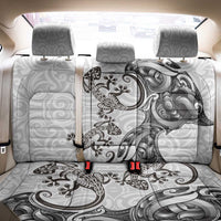 New Zealand Gecko Maori Art Tattoo Back Car Seat Cover White Color LT03 - Polynesian Pride