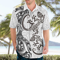 New Zealand Gecko Maori Art Tattoo Hawaiian Shirt White Color LT03 - Polynesian Pride