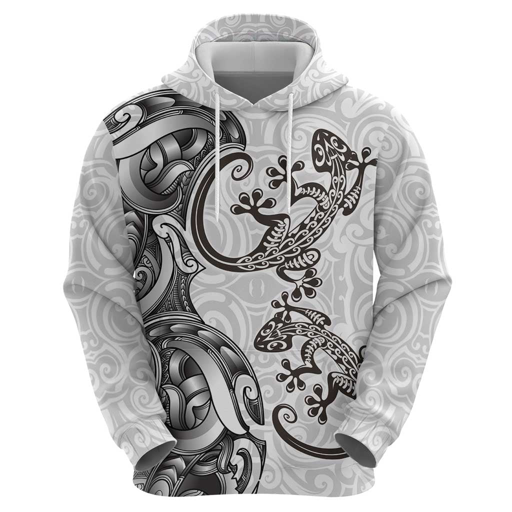 New Zealand Gecko Maori Art Tattoo Hoodie White Color LT03 - Polynesian Pride
