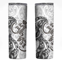 New Zealand Gecko Maori Art Tattoo Skinny Tumbler White Color LT03 White - Polynesian Pride