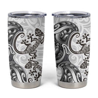 New Zealand Gecko Maori Art Tattoo Tumbler Cup White Color LT03 White - Polynesian Pride