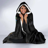 New Zealand Gecko Maori Art Tattoo Hooded Blanket Silver Fern and Paua Shell Mode LT03 - Polynesian Pride