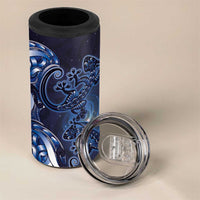 New Zealand Gecko Maori Art Tattoo 4 in 1 Can Cooler Tumbler Matariki Mode LT03 - Polynesian Pride