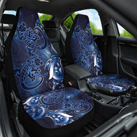 New Zealand Gecko Maori Art Tattoo Car Seat Cover Matariki Mode LT03 One Size Blue - Polynesian Pride