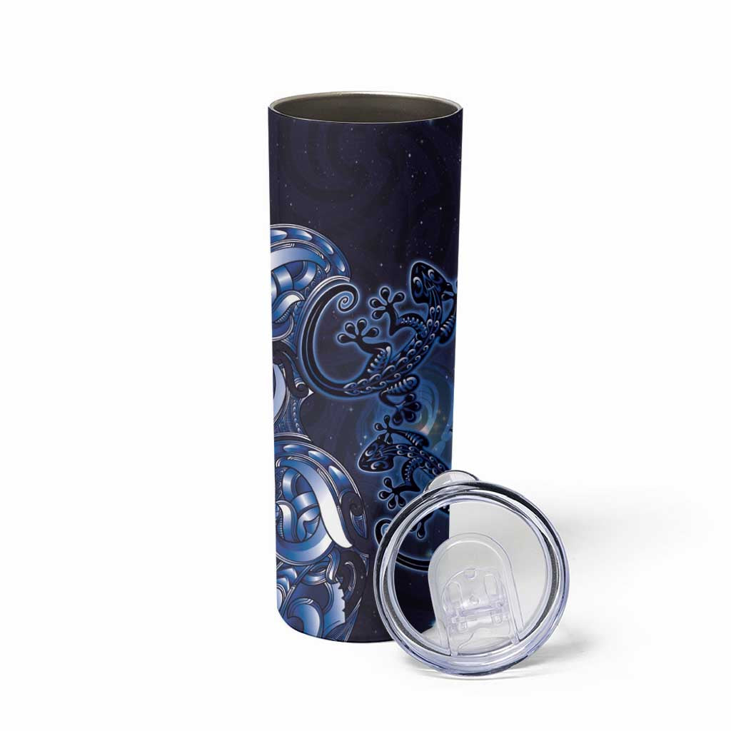 New Zealand Gecko Maori Art Tattoo Skinny Tumbler Matariki Mode LT03 - Polynesian Pride