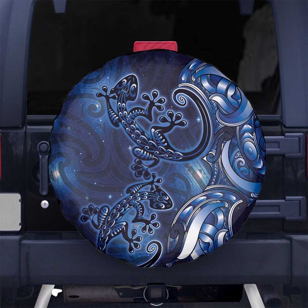 New Zealand Gecko Maori Art Tattoo Spare Tire Cover Matariki Mode LT03 - Polynesian Pride