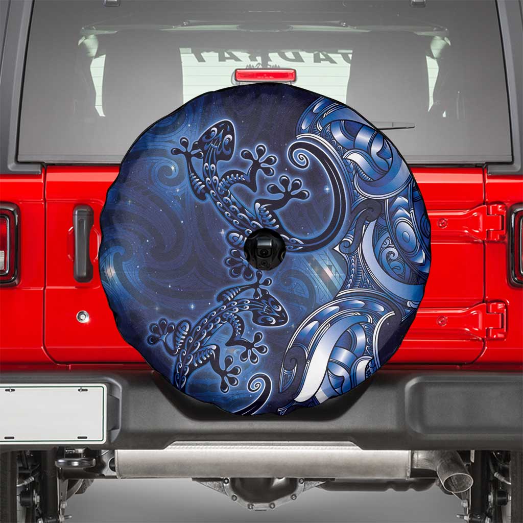 New Zealand Gecko Maori Art Tattoo Spare Tire Cover Matariki Mode LT03 - Polynesian Pride