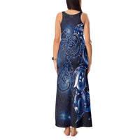 New Zealand Gecko Maori Art Tattoo Tank Maxi Dress Matariki Mode LT03 - Polynesian Pride