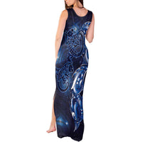 New Zealand Gecko Maori Art Tattoo Tank Maxi Dress Matariki Mode LT03 - Polynesian Pride