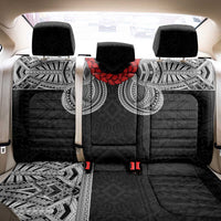 Samoan Traditional Art Tattoos Back Car Seat Cover Tatau Tribal Motifs with Ula Fala Black LT03 - Polynesian Pride