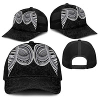Samoan Traditional Art Tattoos Baseball Net Cap Tatau Tribal Motifs with Ula Fala Black LT03 - Polynesian Pride