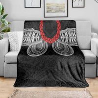 Samoan Traditional Art Tattoos Blanket Tatau Tribal Motifs with Ula Fala Black LT03 - Polynesian Pride