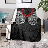 Samoan Traditional Art Tattoos Blanket Tatau Tribal Motifs with Ula Fala Black LT03 - Polynesian Pride