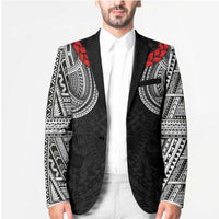 Samoan Traditional Art Tattoos Blazer Tatau Tribal Motifs with Ula Fala Black LT03 - Polynesian Pride
