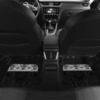 Samoan Traditional Art Tattoos Car Mats Tatau Tribal Motifs with Ula Fala Black LT03 Set 2pcs - Back Black - Polynesian Pride