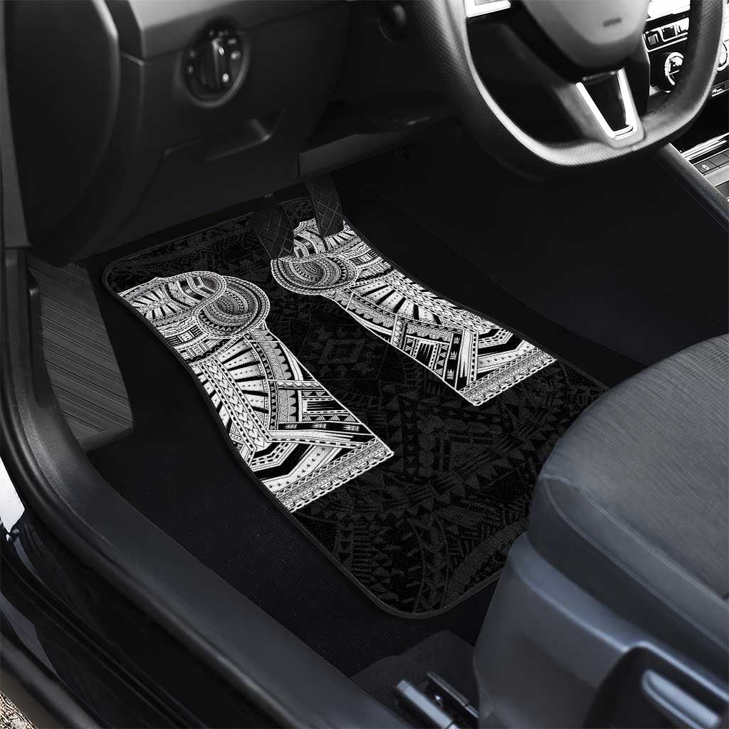 Samoan Traditional Art Tattoos Car Mats Tatau Tribal Motifs with Ula Fala Black LT03 - Polynesian Pride