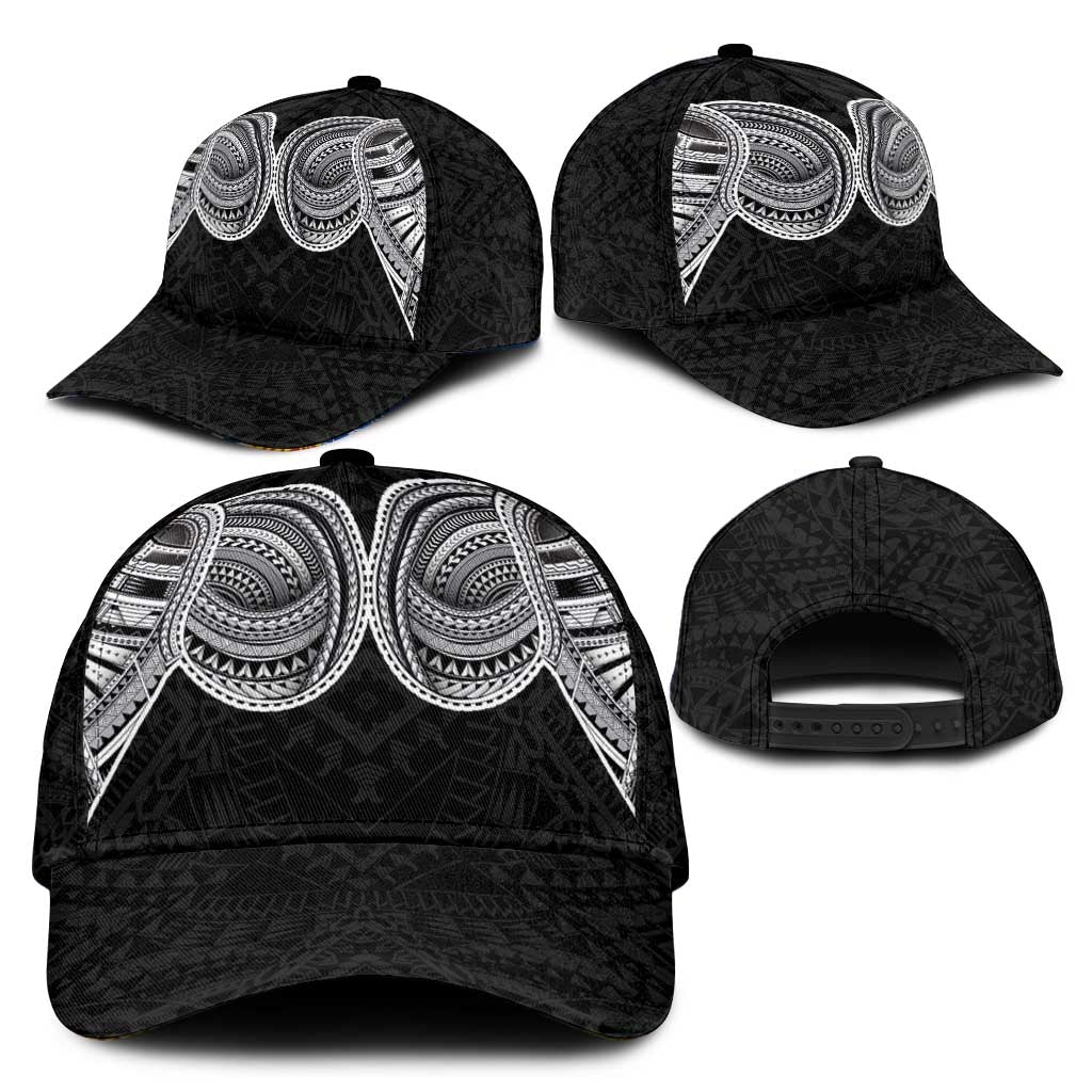 Samoan Traditional Art Tattoos Classic Cap Tatau Tribal Motifs with Ula Fala Black LT03 - Polynesian Pride