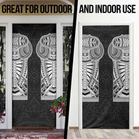 Samoan Traditional Art Tattoos Door Cover Tatau Tribal Motifs with Ula Fala Black LT03 - Polynesian Pride