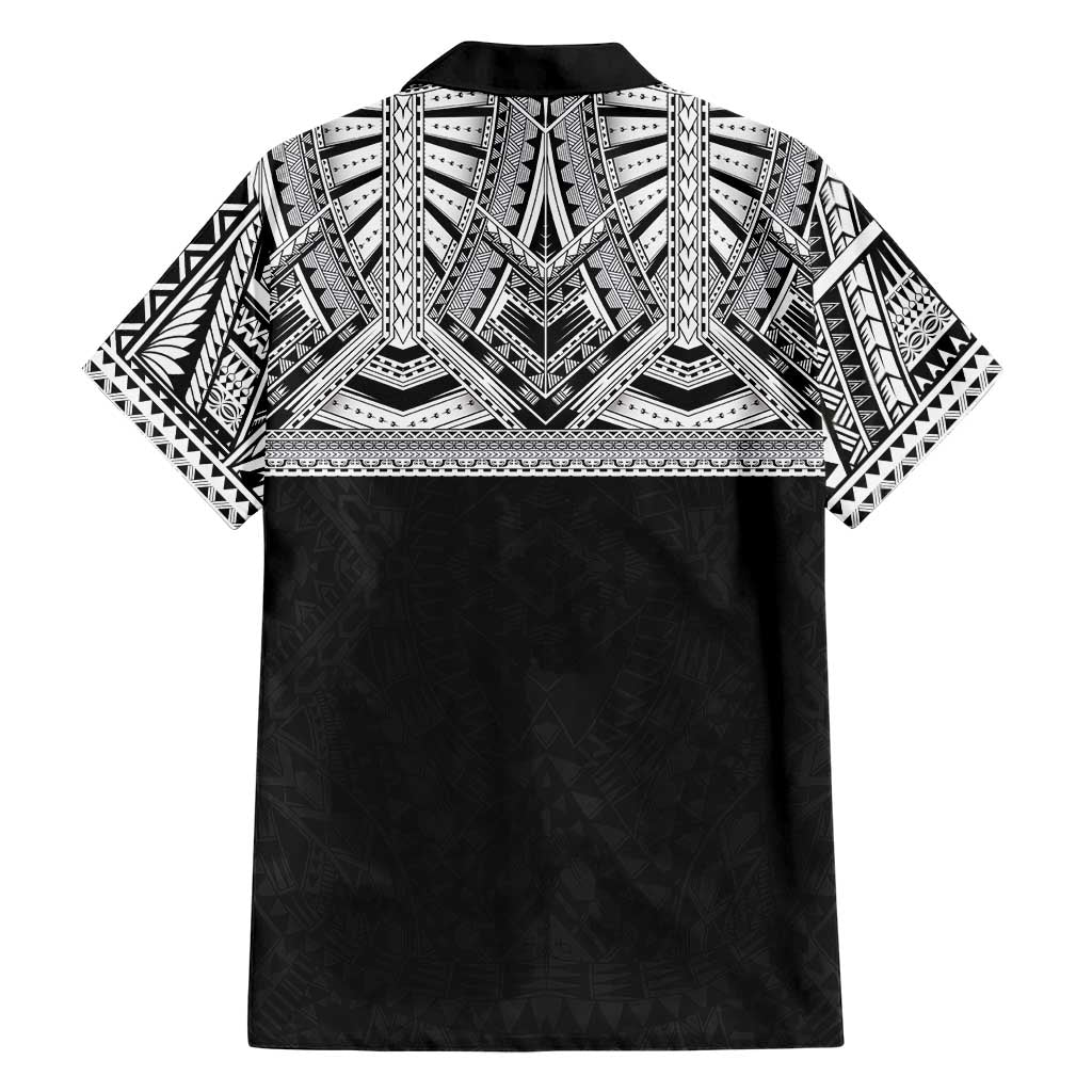 Samoan Traditional Art Tattoos Family Matching Mermaid Dress and Hawaiian Shirt Tatau Tribal Motifs with Ula Fala Black LT03 - Polynesian Pride