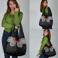 Samoan Traditional Art Tattoos Grocery Bag Tatau Tribal Motifs with Ula Fala Black LT03 - Polynesian Pride