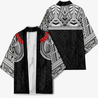 Samoan Traditional Art Tattoos Kimono Tatau Tribal Motifs with Ula Fala Black LT03 - Polynesian Pride