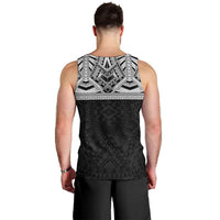 Samoan Traditional Art Tattoos Men Tank Top Tatau Tribal Motifs with Ula Fala Black LT03 - Polynesian Pride