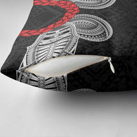Samoan Traditional Art Tattoos Pillow Cover Tatau Tribal Motifs with Ula Fala Black LT03 - Polynesian Pride