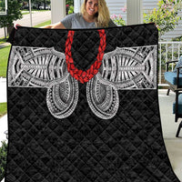 Samoan Traditional Art Tattoos Quilt Tatau Tribal Motifs with Ula Fala Black LT03 Black - Polynesian Pride