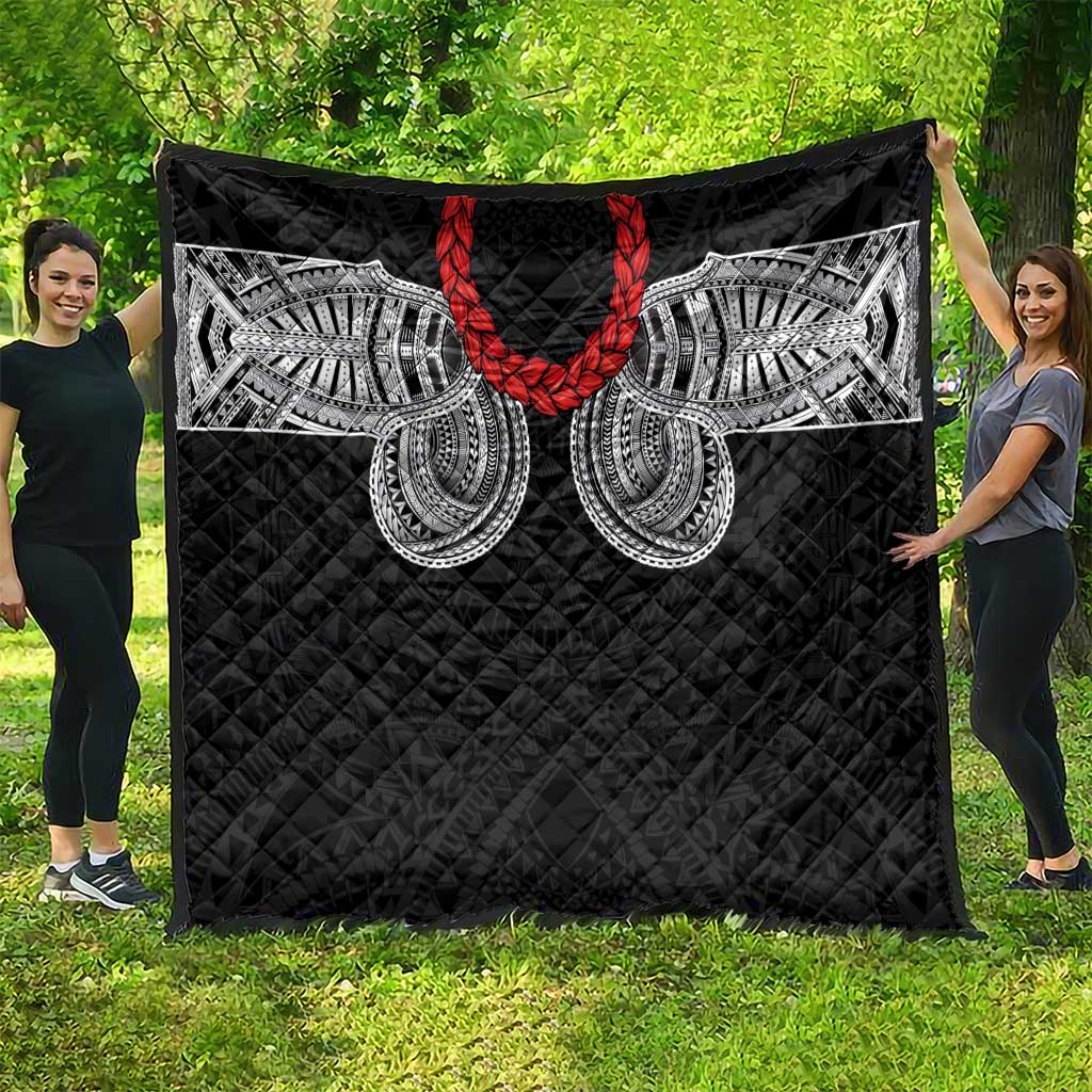Samoan Traditional Art Tattoos Quilt Tatau Tribal Motifs with Ula Fala Black LT03 - Polynesian Pride