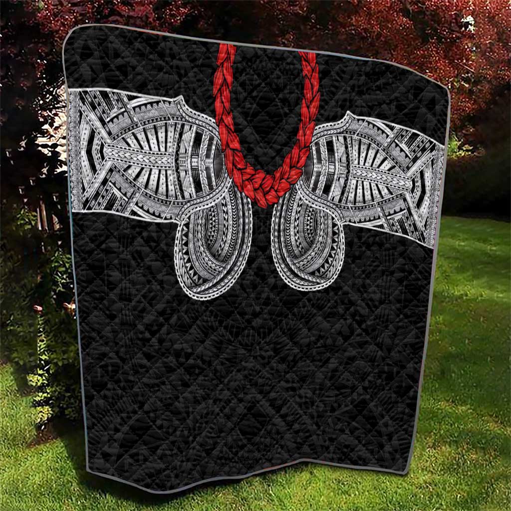 Samoan Traditional Art Tattoos Quilt Tatau Tribal Motifs with Ula Fala Black LT03 - Polynesian Pride