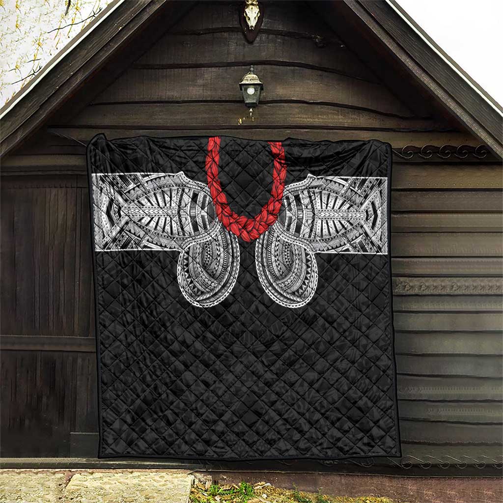 Samoan Traditional Art Tattoos Quilt Tatau Tribal Motifs with Ula Fala Black LT03 - Polynesian Pride