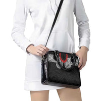 Samoan Traditional Art Tattoos Shoulder Handbag Tatau Tribal Motifs with Ula Fala Black LT03 - Polynesian Pride