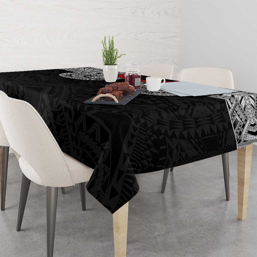Samoan Traditional Art Tattoos Tablecloth Tatau Tribal Motifs with Ula Fala Black LT03 - Polynesian Pride